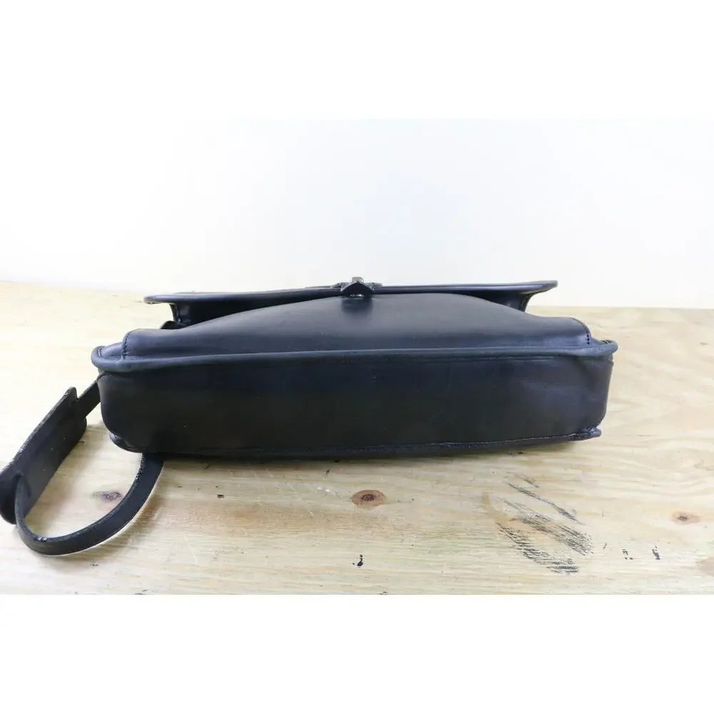Vintage Rafael Bags Mens Black Leather Briefcase Laptop Messenger USA No Strap